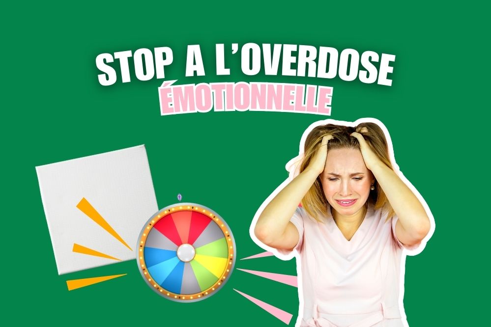Stop à l’overdose émotionnelle Montagne russe émotionnelle représentant l'overdose émotionnelle, roue du stress